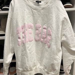 THE BAR sweatshirt - white & pink